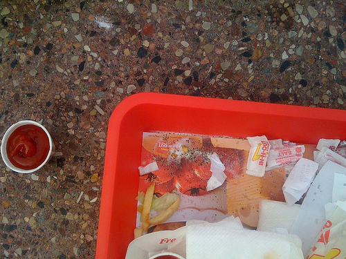 fast food tray photo