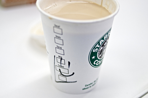 starbucks latte photo
