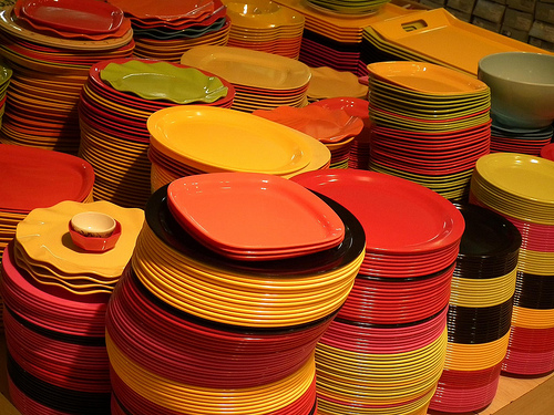 colored plates photo