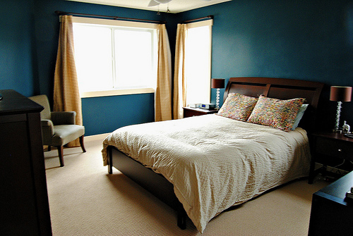 blue bedroom photo