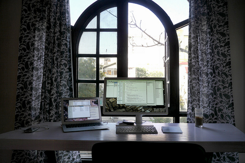 desk window photo