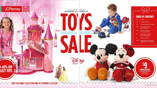 2016 JCPenney Toy Book gets released in the run up to Black Friday