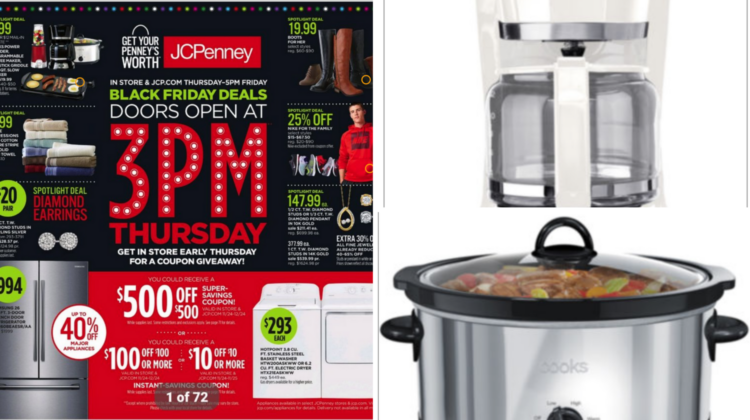 The 2016 JCPenney Black Friday ad showcases $4.99 kitchen appliances