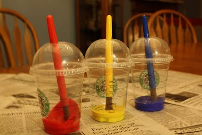 Starbucks frappuccino cups for painting
