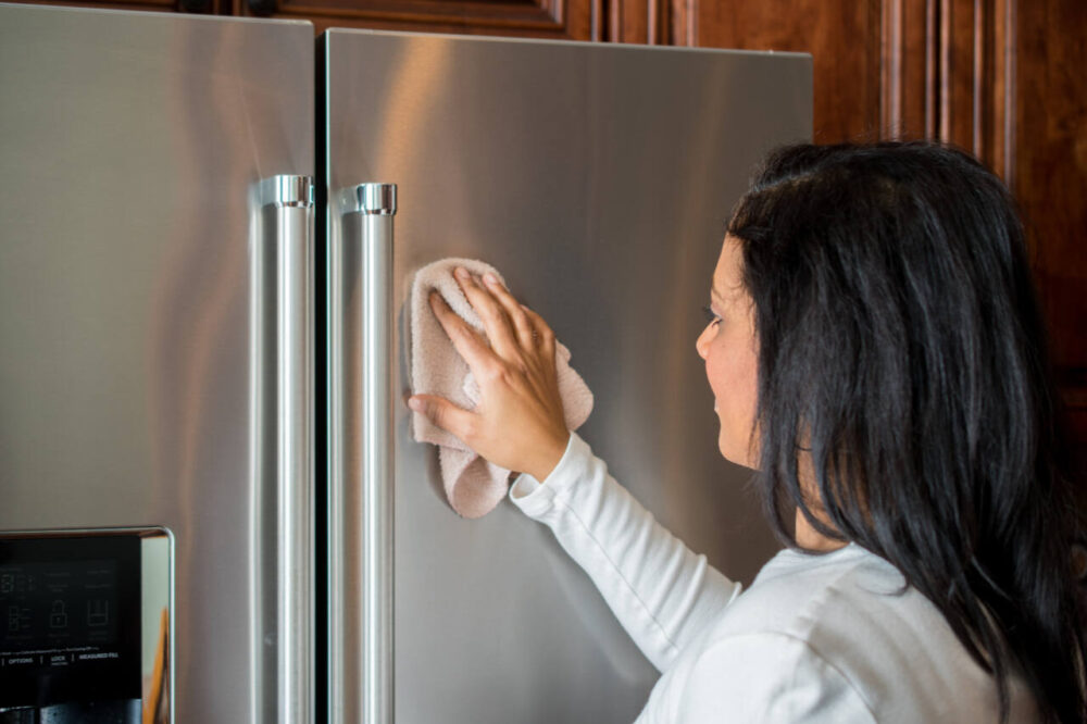 Cleaning stainless steel fridge