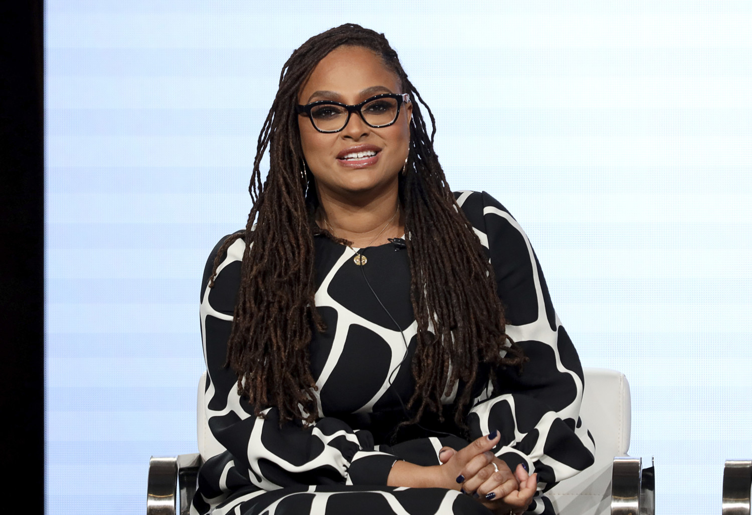 FILE - In this Thursday, Jan. 16, 2020, file photo, Ava DuVernay speaks at the OWN: Oprah Winfrey Network's "Cherish the Day" series panel during the Discovery Network TCA 2020 Winter Press Tour in Pasadena, Calif. John Legend, Gabrielle Union and Ava DuVernay are some of the many black cultural leaders who have signed a letter to fight against racism, promote equal pay and ask industries to disassociate from police. The letter was released Friday, June 19, 2020 by a new organization called the Black Artists for Freedom, which describes itself as a collective of black workers in the culture industries. (Photo by Willy Sanjuan/Invision/AP)