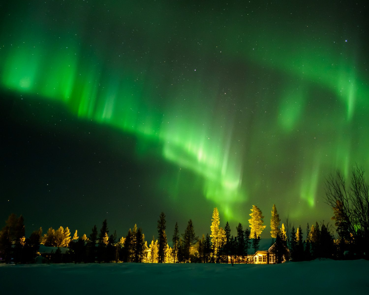 northern lights finland photo