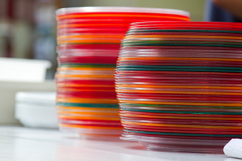 colored plates photo