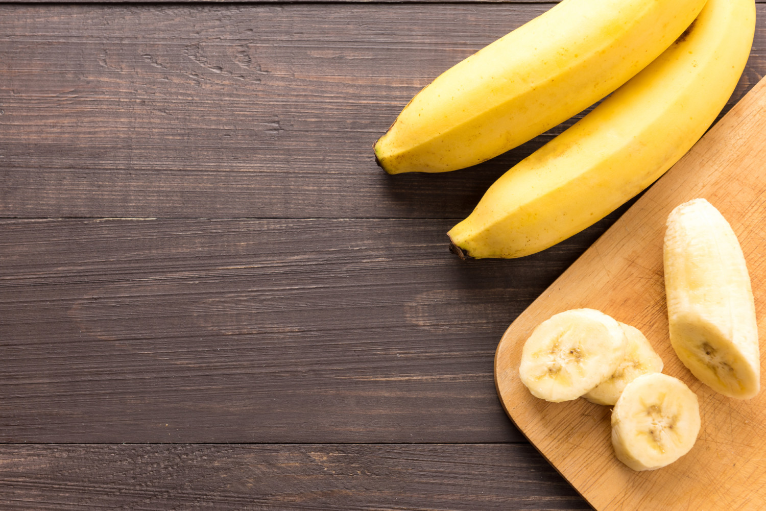 banana on cutting board