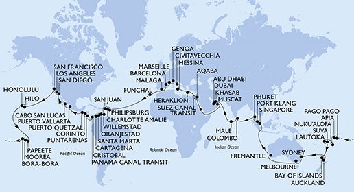 Map of World Cruise