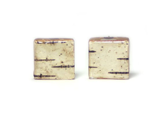birch bark earrings