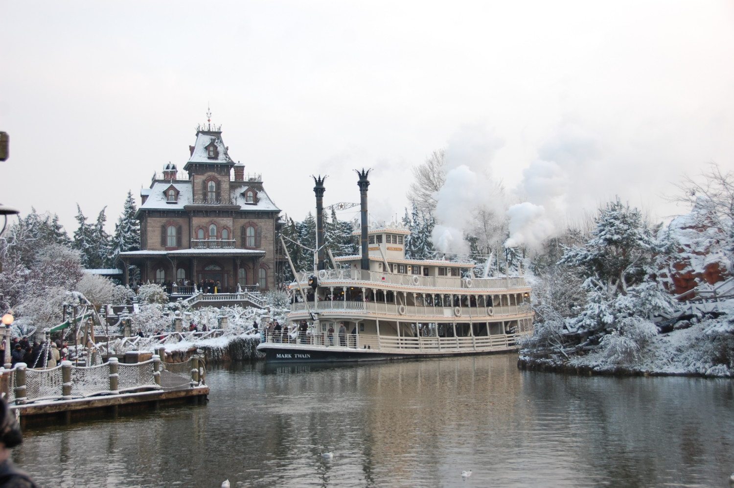 Haunted Mansion in the snow