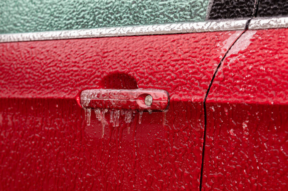 frozen car door