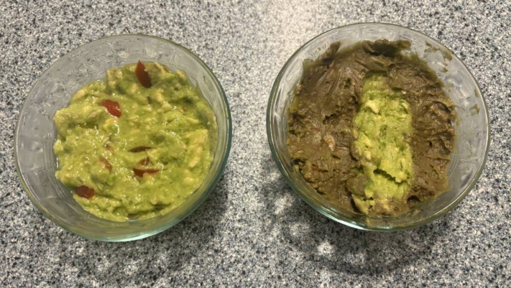 two bowls of guac