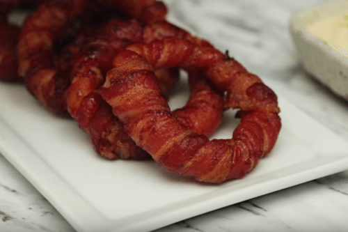Bacon-wrapped Onion Rings Recipe Is The Low-carb Side Dish You Never Knew You Needed