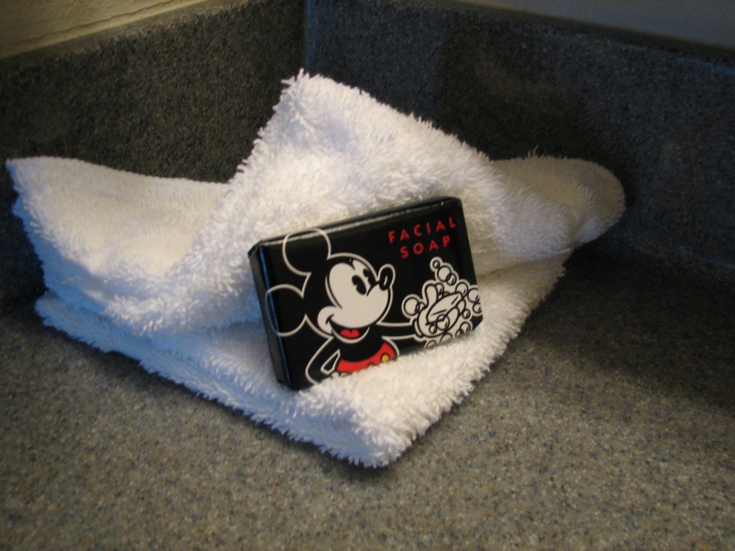 Even the soap has Mickey on it!
