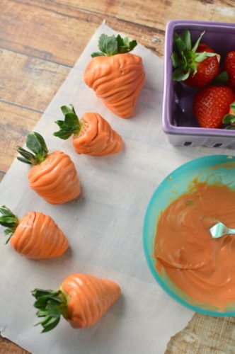 Carrot chocolate strawberries