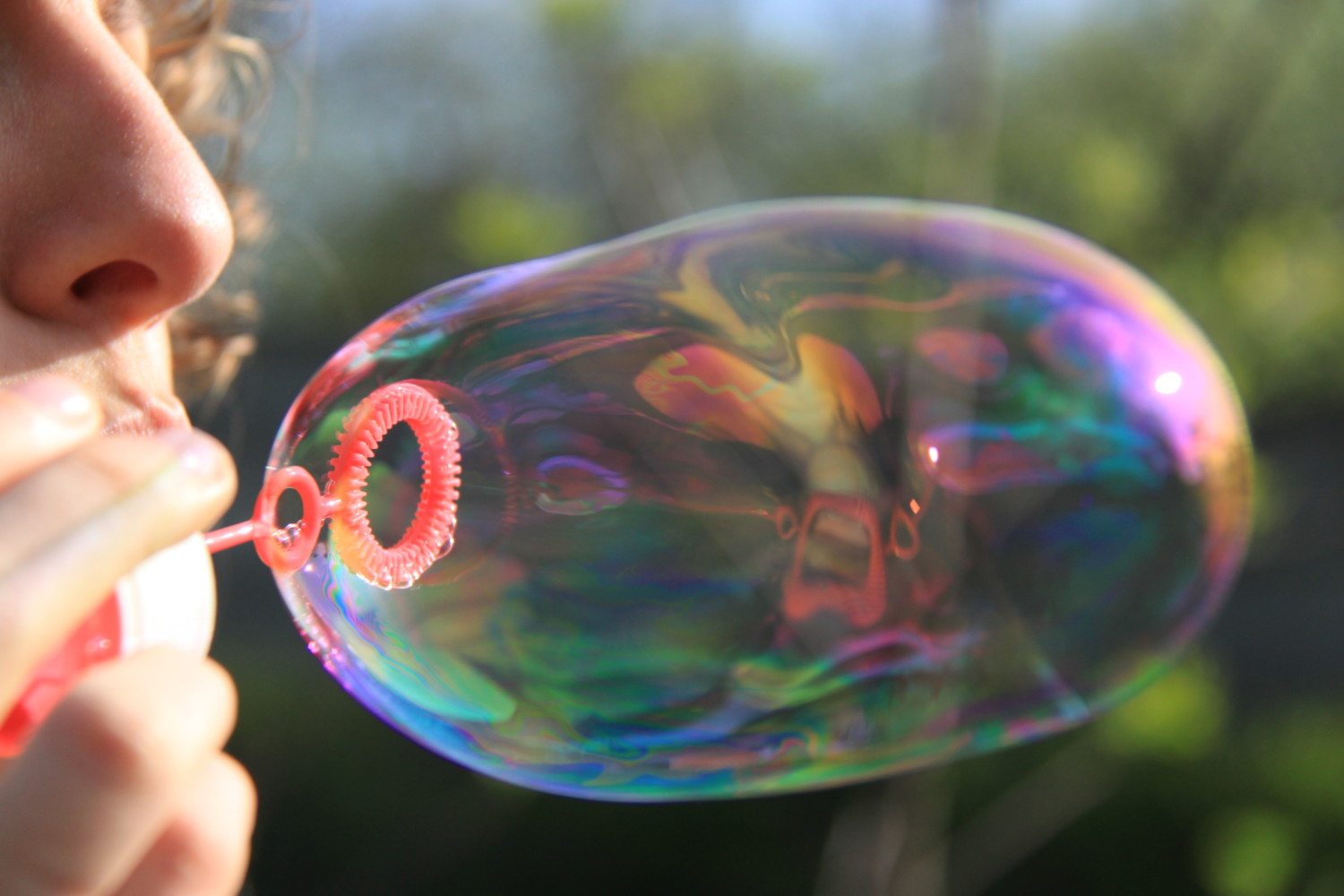 blowing bubbles photo