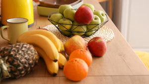 Various fruits on a table