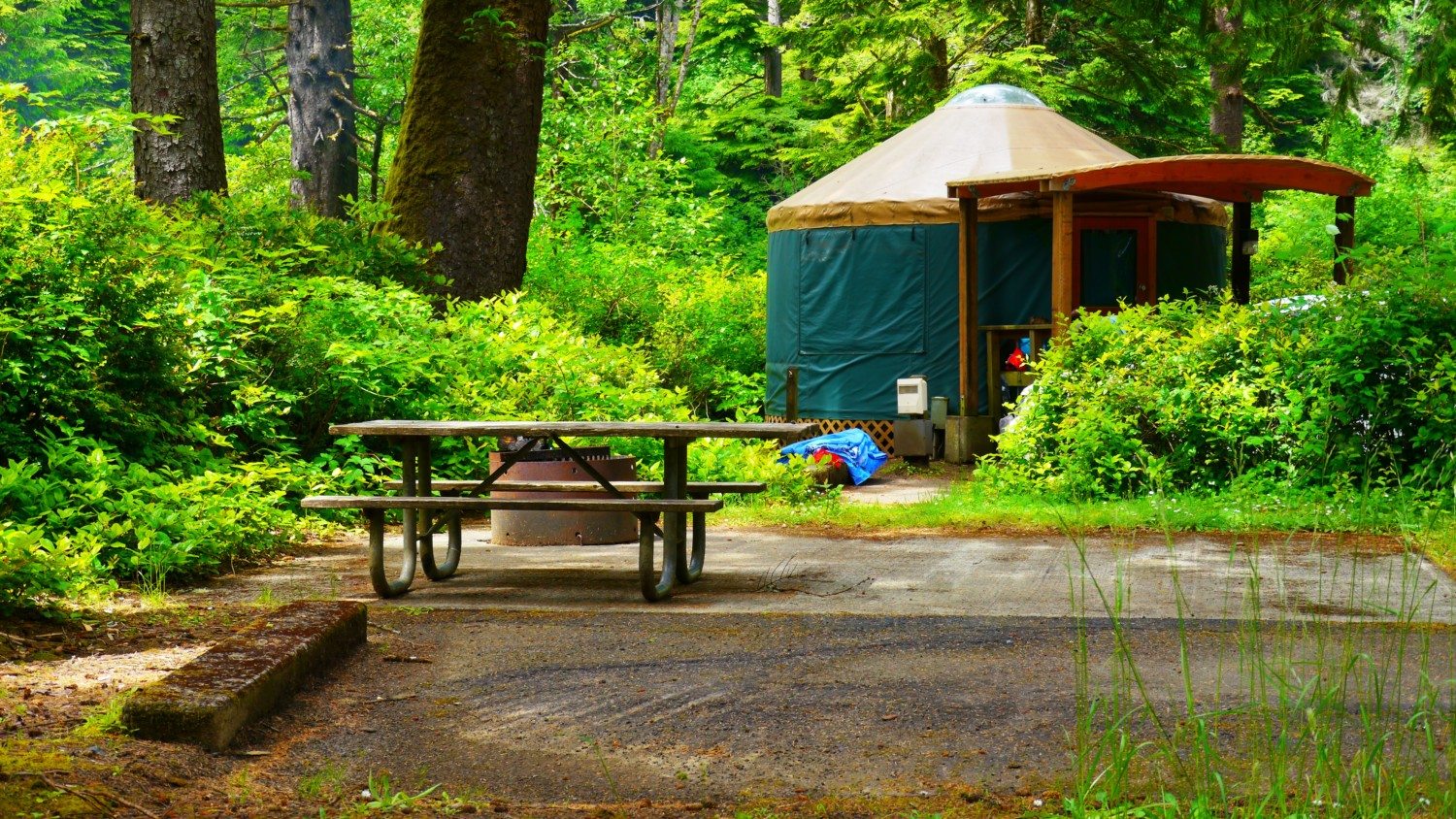 camping yurt photo