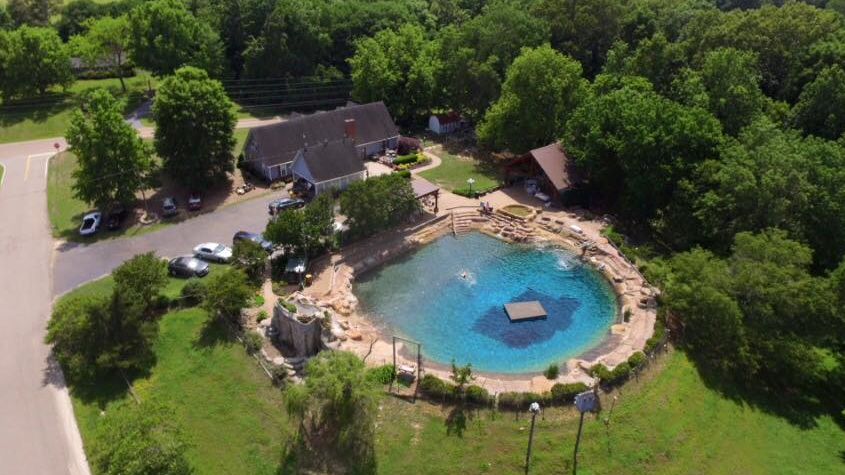 Micky Thornton's large backyard pool