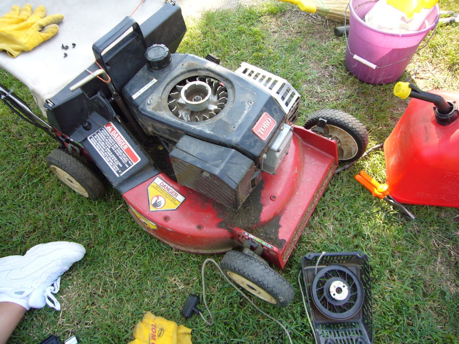 shed lawn mower photo