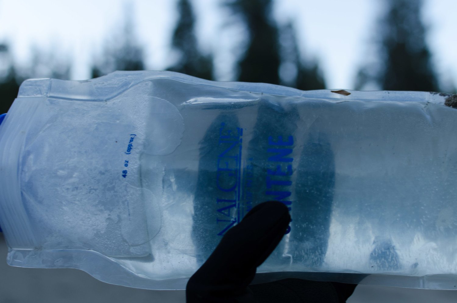 frozen water bottle photo