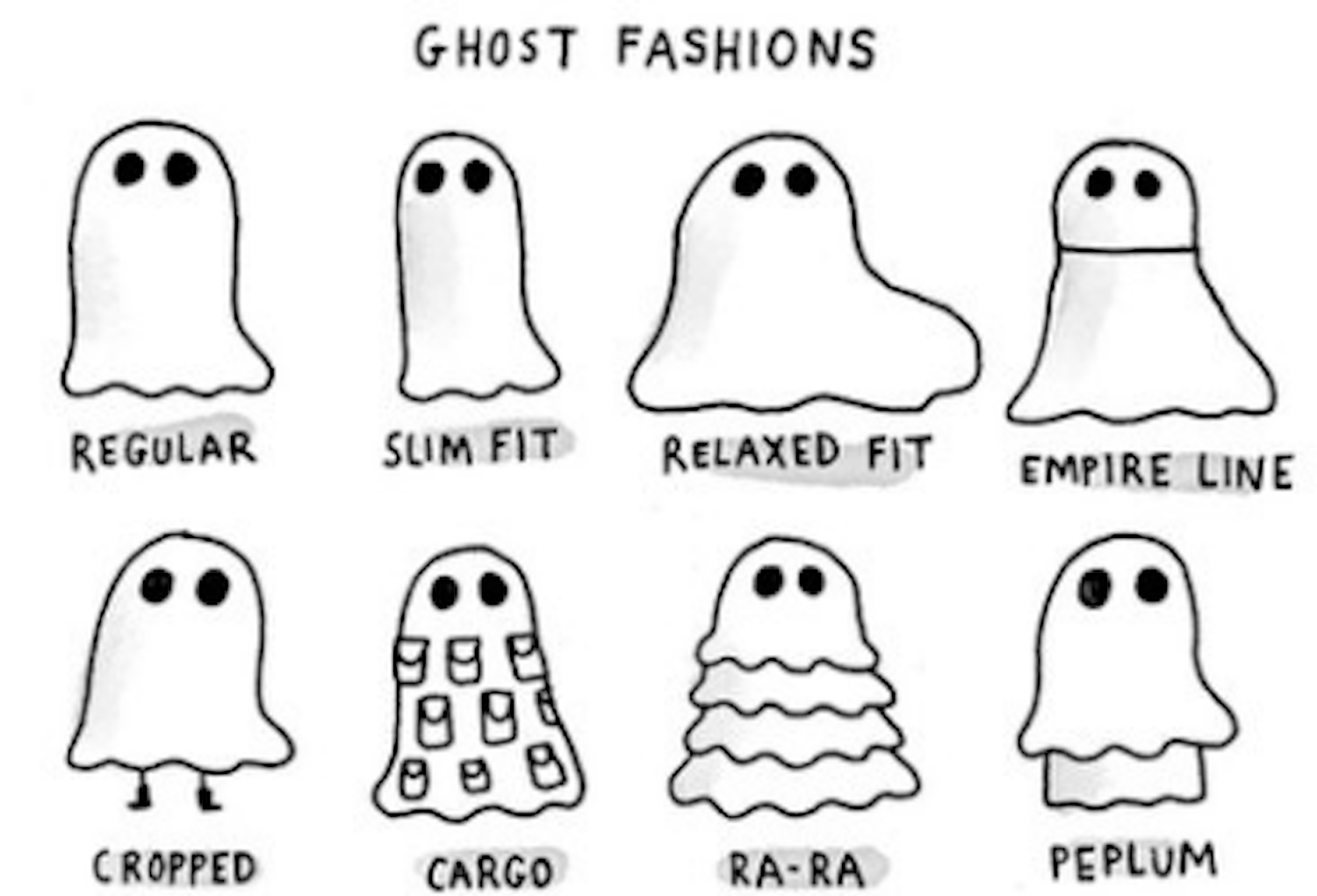 This ghost fashion guide proves ghouls are just like the rest of us