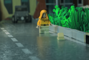 It opening scene LEGO recreation