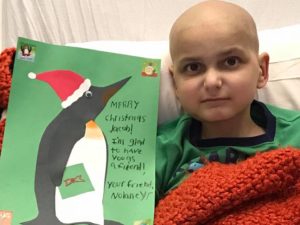 Christmas cards cancer boy