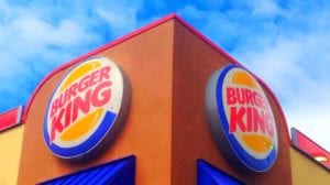 Burger King Restaurant logo sign Location exterior facade