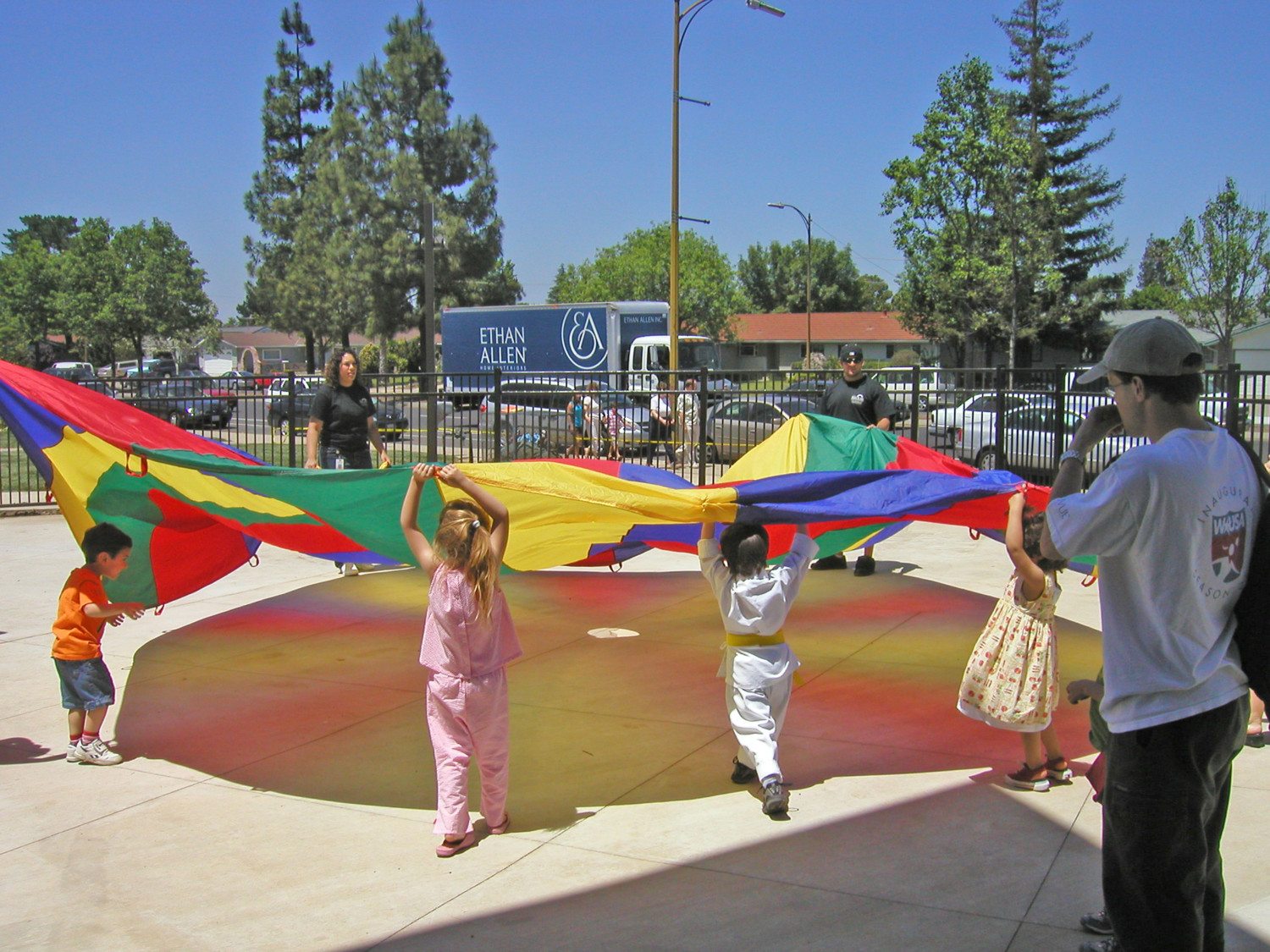 children playing outside photo