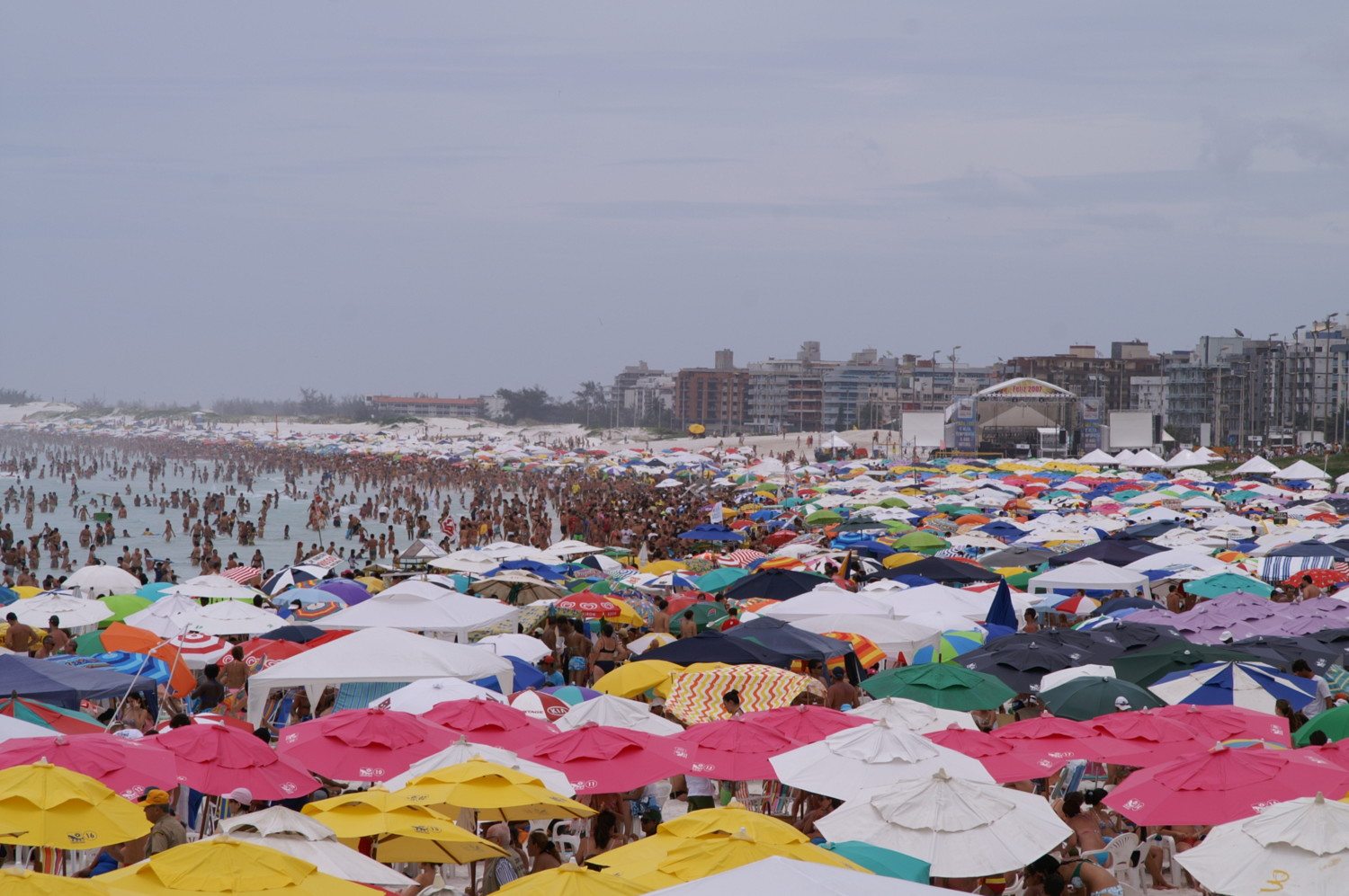 crowded beach brazil photo