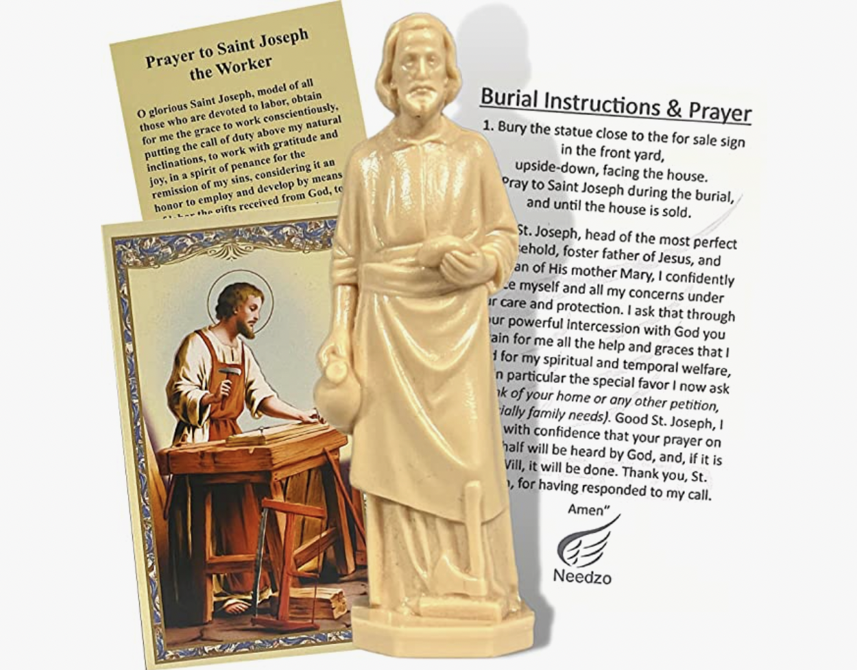 St. Joseph's statue with burial instructions