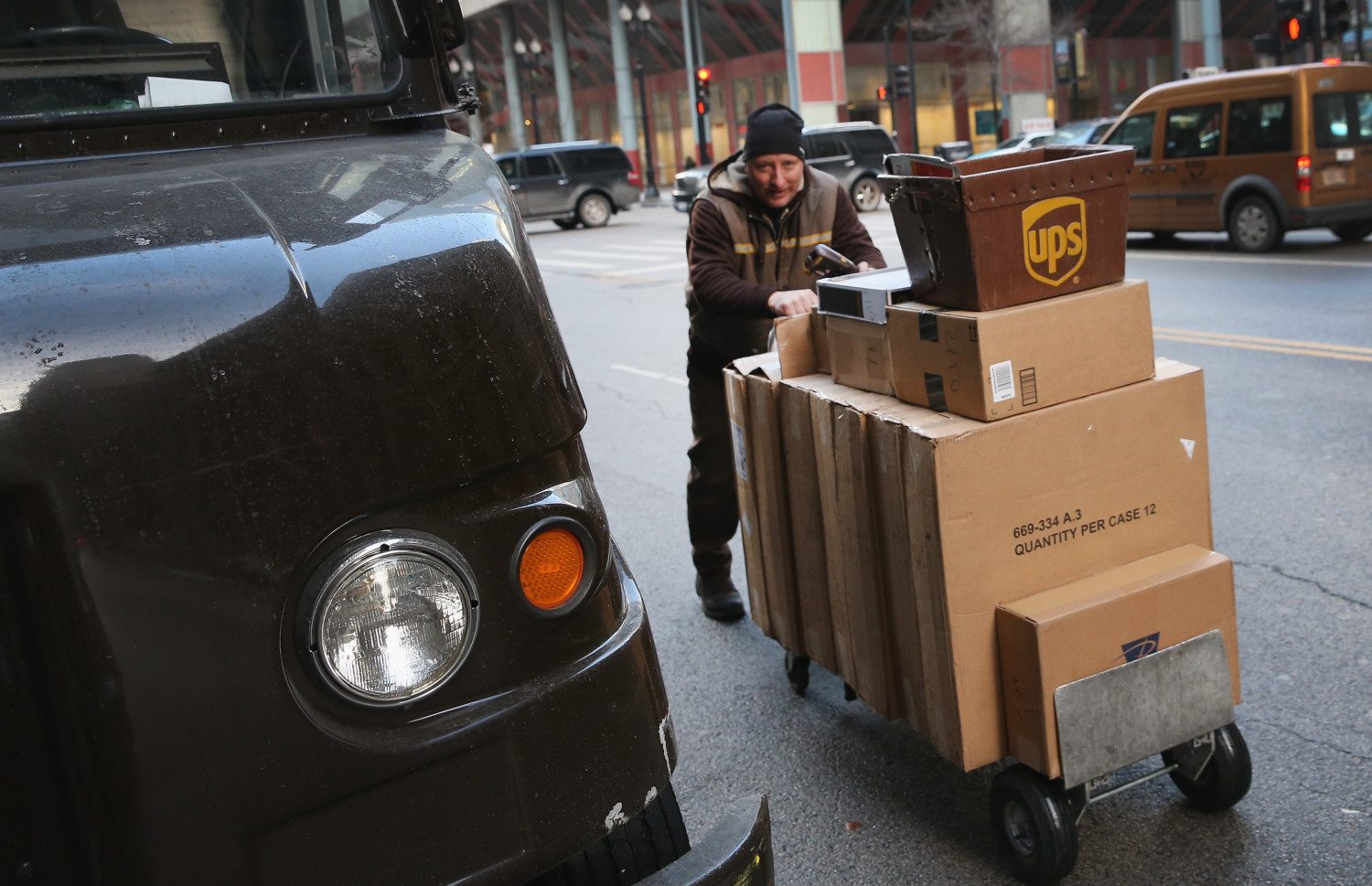 Package Shipping Companies Rush To Delivery Backlog Of Christmas Packages