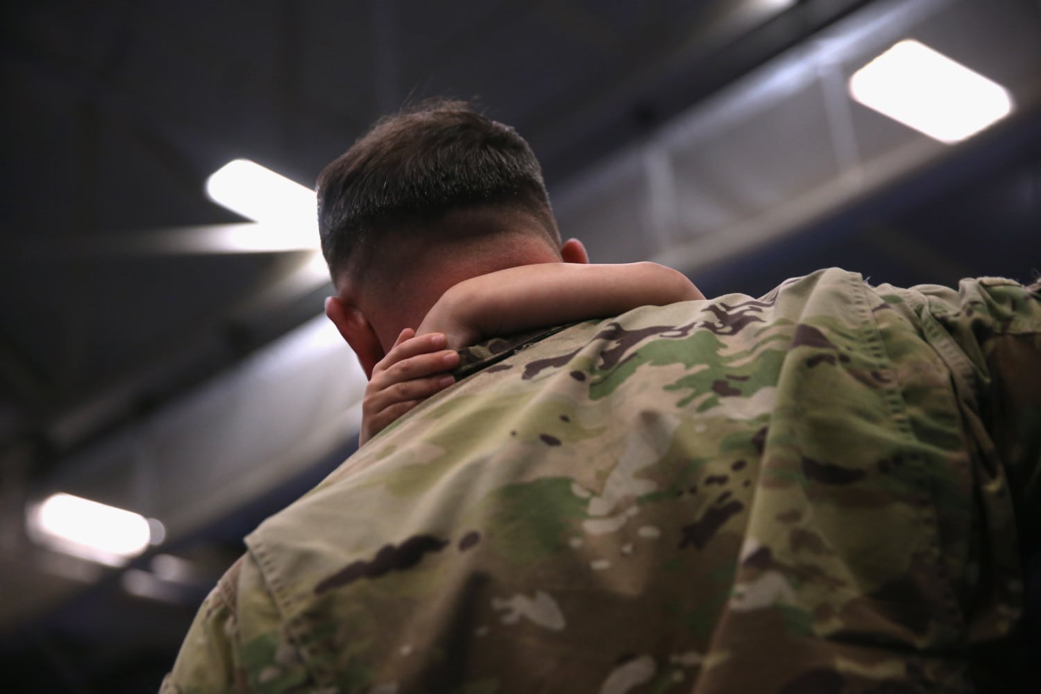 soldier hug photo