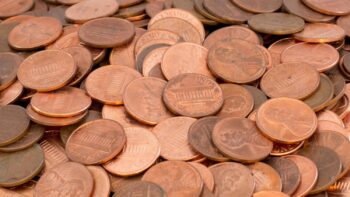 pile of penny coins