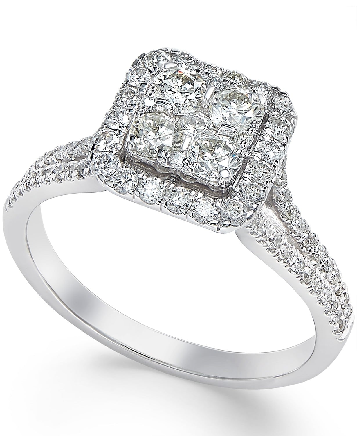 engagement ring diamond cluster