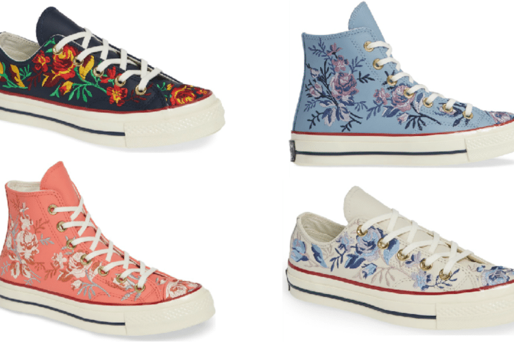 converse floral sneakers