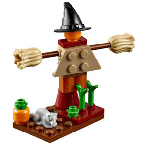 Male Mid-Length Scraggly Dark Orange Witch Scarecrow NEW LEGO Figure Hair 