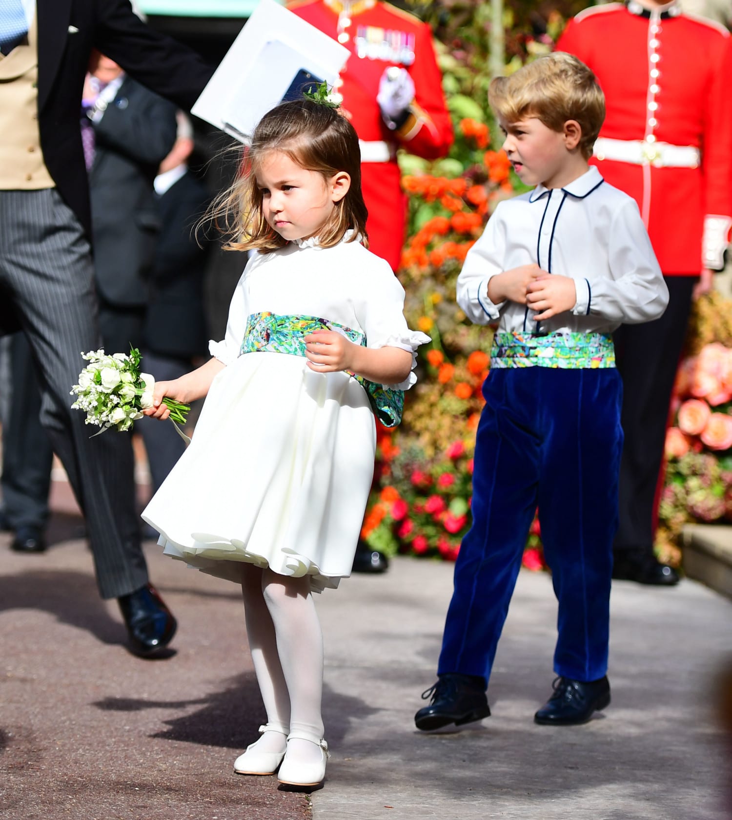prince george princess charlotte eugenie wedding photo