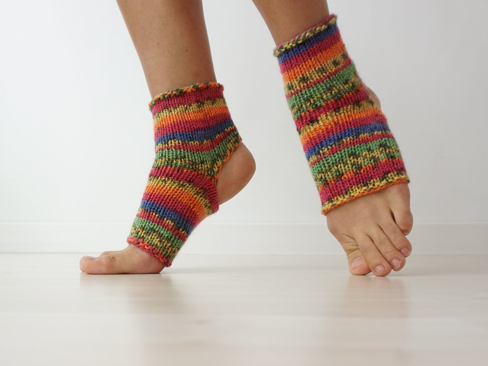 Colorful flip-flop yoga socks