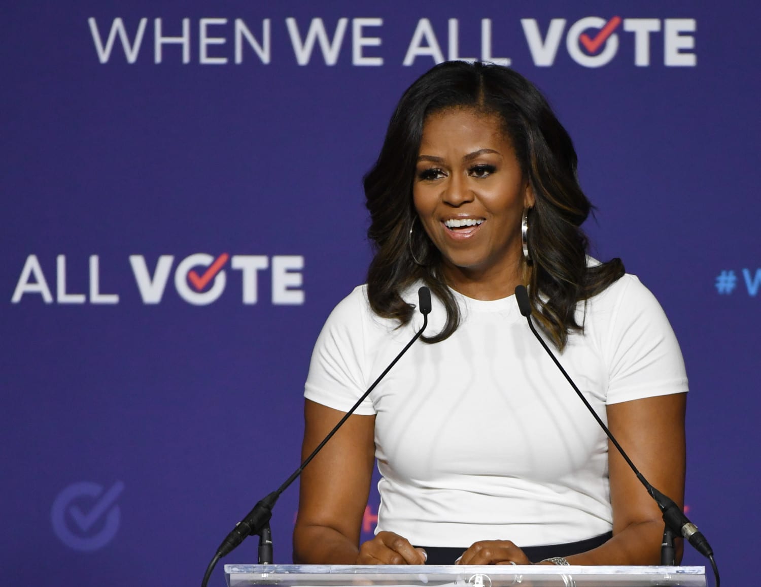 Michelle Obama Attends 'When We All Vote' Rally In Las Vegas