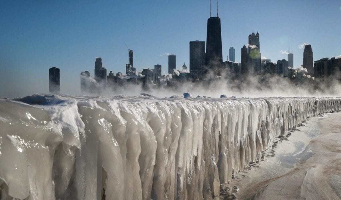 Polar Vortex Brings Extreme Cold Temperatures To Chicago