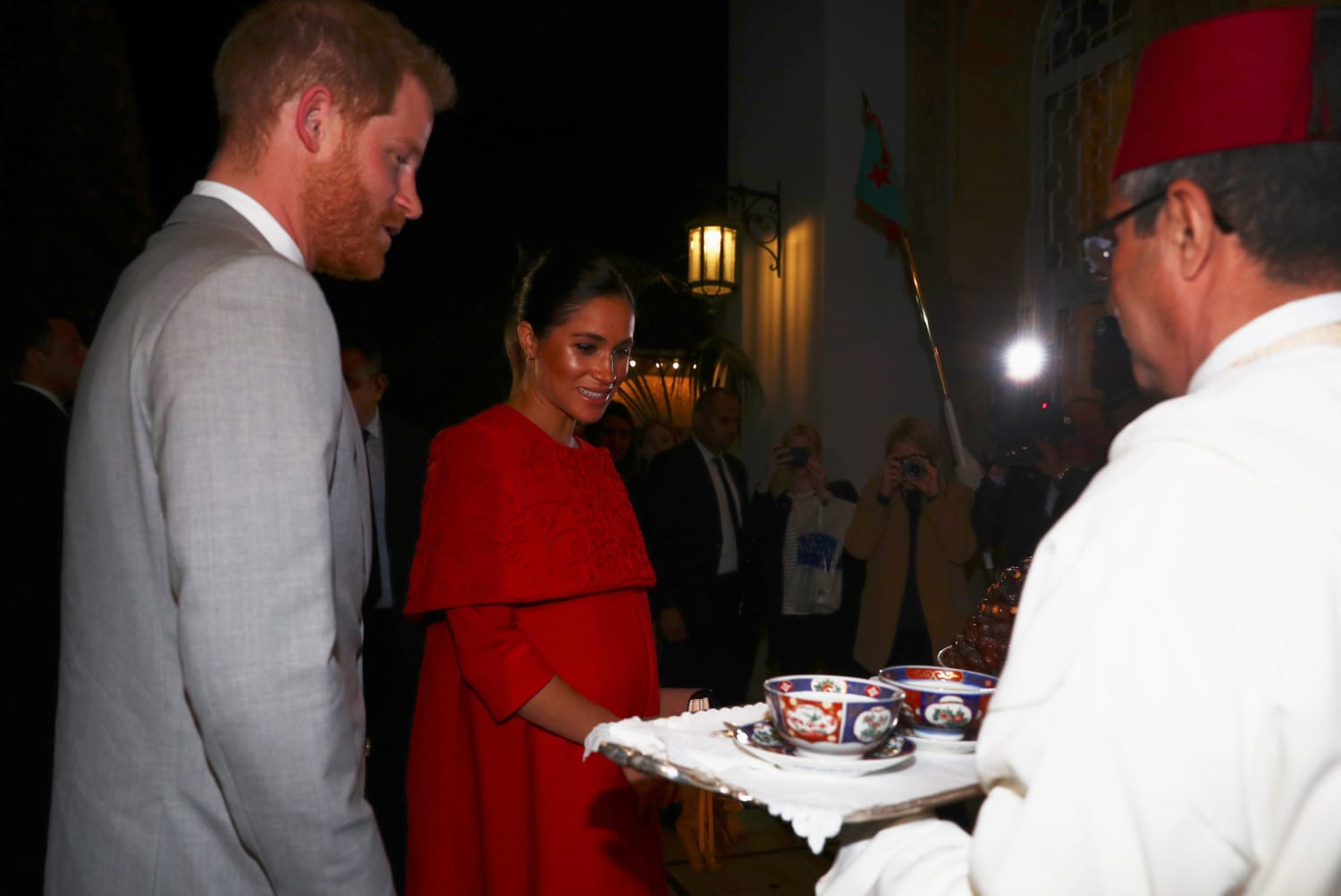 duke duchess sussex morocco crown prince photo