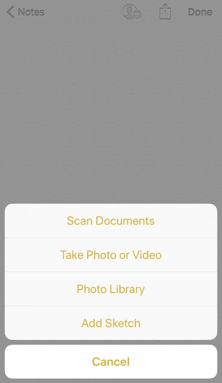 iPhone Notes screenshot
