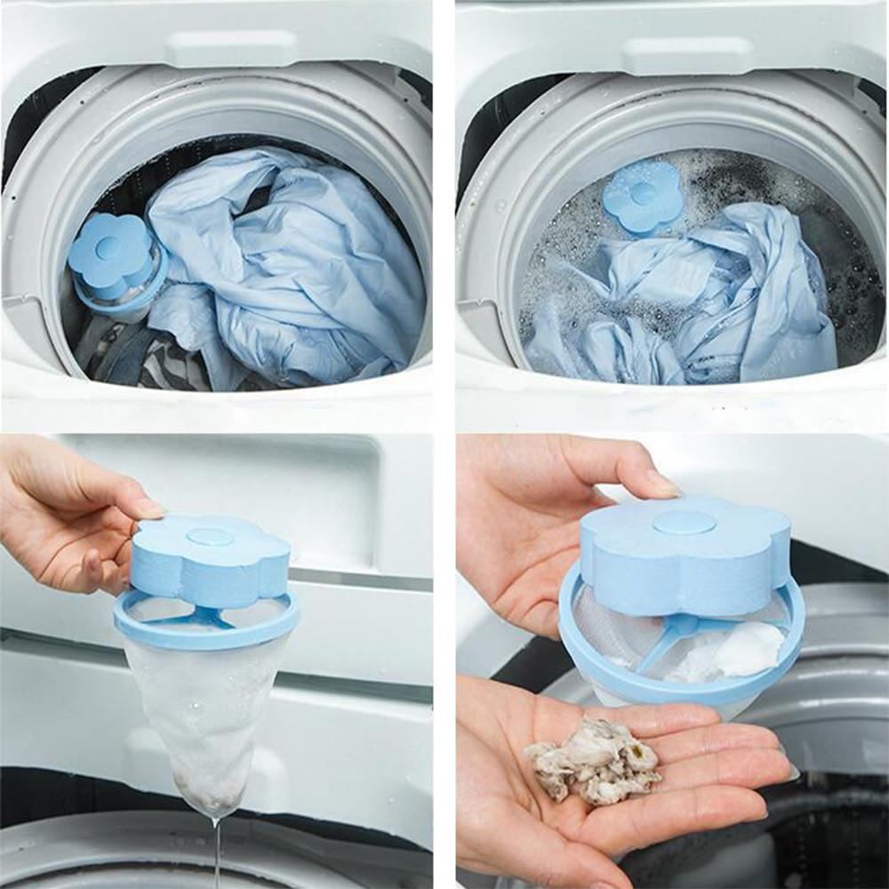 Laundry Filter Bag Floating Pet Lint Hair Catcher Washing Machine Mesh Pouch UK