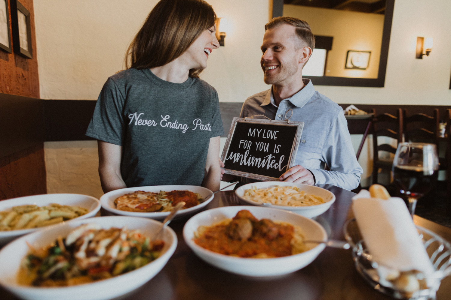 Couple Takes Engagement Photos At Olive Garden Simplemost
