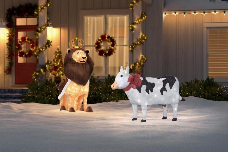 Buy A Light Up Christmas Cow Decoration At Home Depot Simplemost
