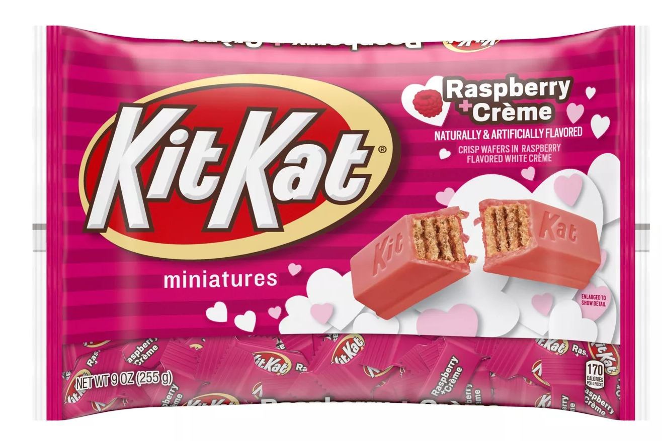 These New Pink Raspberry Creme Mini Kit Kats Are Perfect For